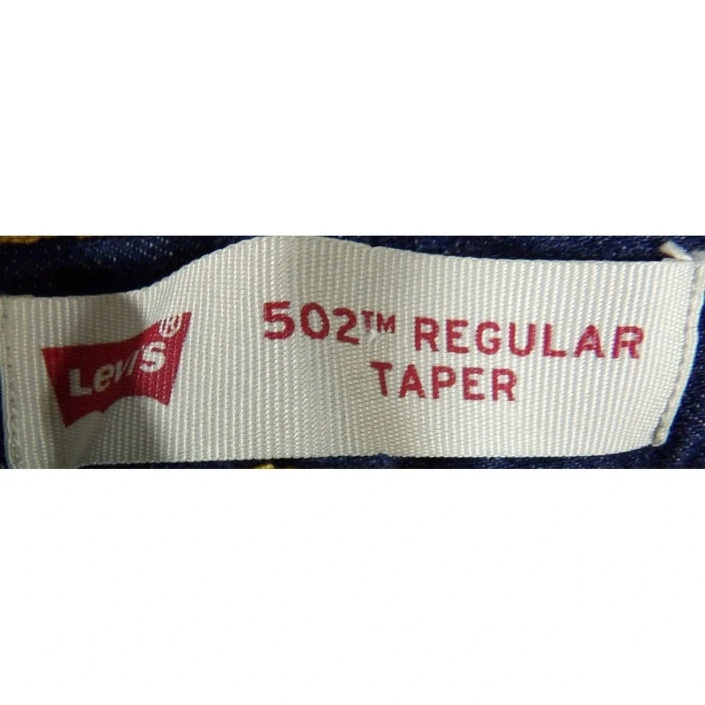 Levi's 502 Regular Taper Jeans Boys 16 Reg W28 L28 Blue Distressed Stretch Denim